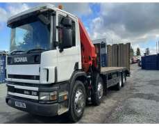 1998 Scania 4 series , 94 310BHP 32 Tons 8x4 Beaver , Stereo very good Tyres. Tail Crane Lorry, Day Cab 